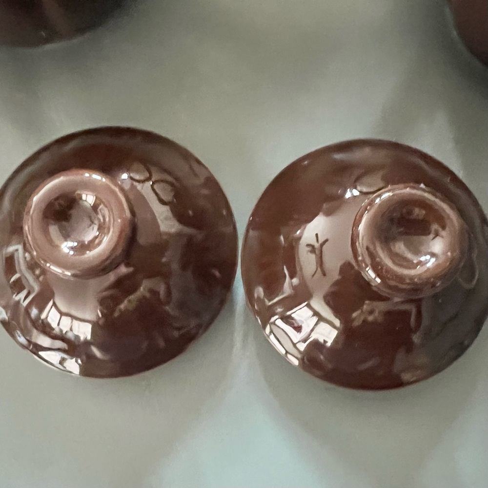 Vintage TEAVANA Brown MCM PORCELAIN 6pc TEA Coffee 8oz CUP MUG SET w/ Infusers - Picture 13 of 16
